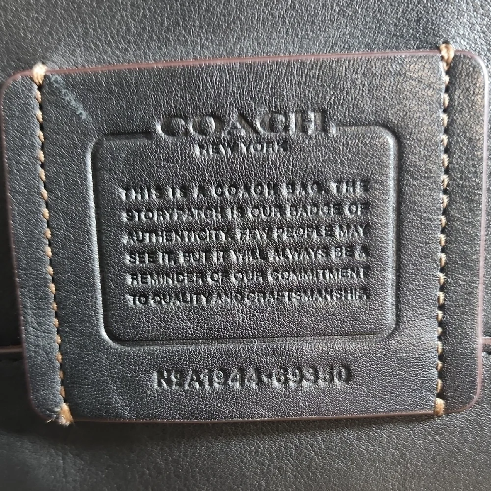 Coach Black Leather Laptop Tote